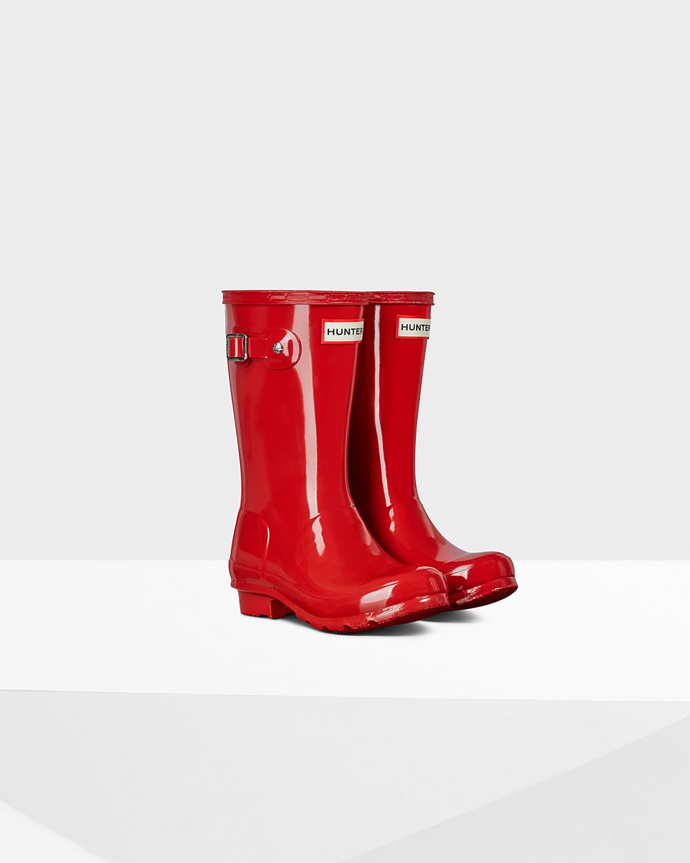 Regenlaarzen Kinderen - Hunter Original Big Gloss - Rood - 60VXEOIDA